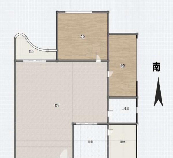 东逸豪园小区2室2厅1卫户型图