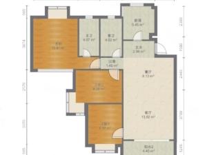 正邦岭秀城 3室2厅 106.32㎡ 简装 正邦岭秀城 3室2厅 106.32㎡ 简装珠海香洲区拱北二手房图片
