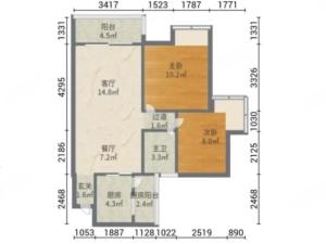 颐和人家 2室2厅 83.76㎡ 精装珠海香洲区兰埔二手房图片