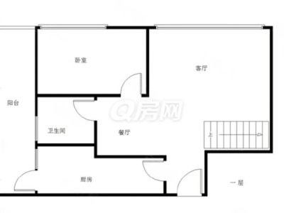锦绣海湾城六期小区1室1厅1卫户型图2