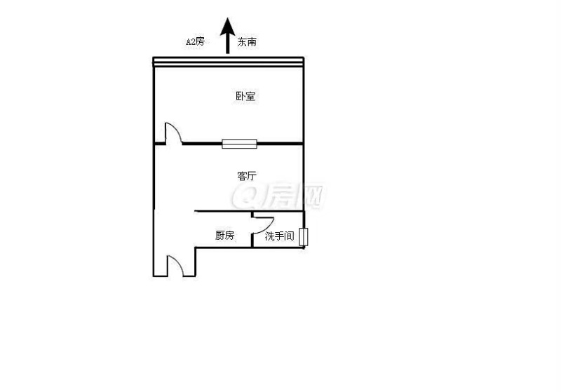 粤海国际花园小区1室1厅1卫户型图