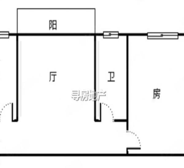 安宇花园小区1室1厅1卫户型图2