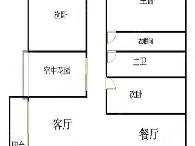 百悦尚城小区4室2厅2卫户型图1