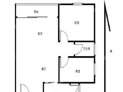 怀德峰景南园小区2室1厅1卫户型图2