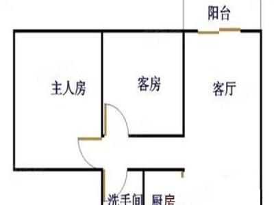 千禧大厦小区2室2厅1卫户型图1