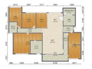 华发世纪城四期 5室2厅 177.32㎡ 精装珠海香洲区南湾二手房图片