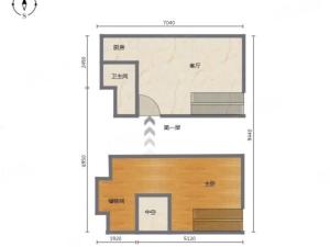 海印又一城 2室2厅 58.56㎡ 精装珠海香洲区南屏二手房图片