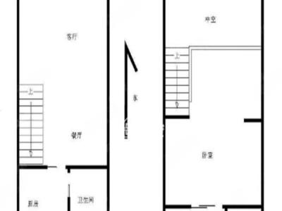 华发新城四期小区1室1厅1卫户型图3