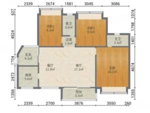 华发水岸 3室2厅 86.78㎡ 精装珠海香洲区南屏二手房图片