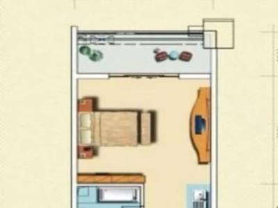 名雅学府公馆小区1室0厅1卫户型图2