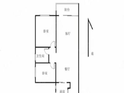 鑫海园小区2室2厅1卫户型图2