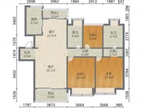蓝湾半岛 3室2厅 126.06㎡ 毛坯珠海斗门区井岸镇二手房图片