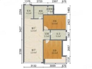 碧水岸 2室2厅 79.54㎡ 毛坯珠海斗门区井岸镇二手房图片