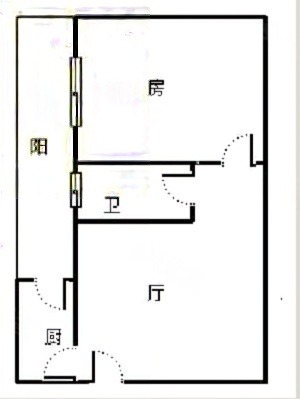 安宇花园小区1室1厅1卫户型图4