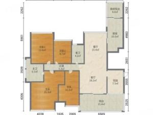 金叶华府 4室2厅 126.52㎡ 精装_金叶华府二手房户型图片2
