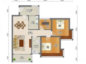 华发四季 3室2厅 92.01㎡ 精装_华发四季二手房户型图片2