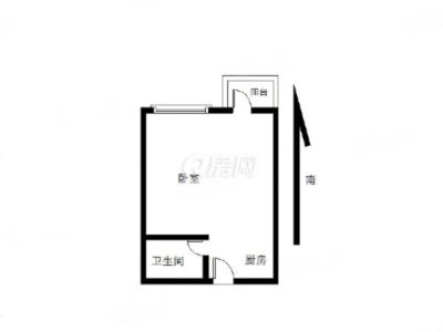 名雅豪庭二期小区1室0厅1卫户型图3