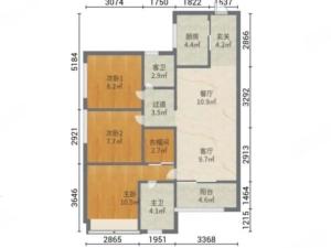 万科城南区 3室2厅 92.21㎡ 精装珠海香洲区上冲二手房图片