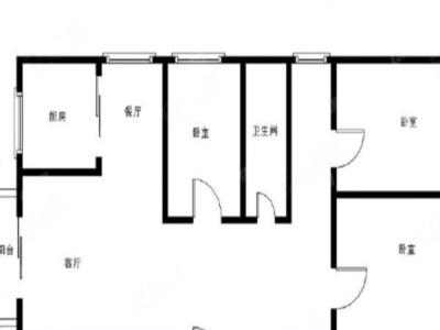 心海州小区3室1厅1卫户型图4